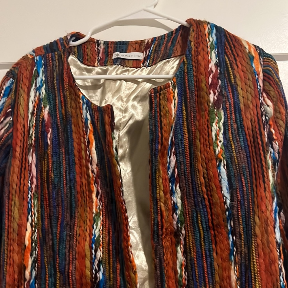 Textured short blazer - Picture 4 of 4